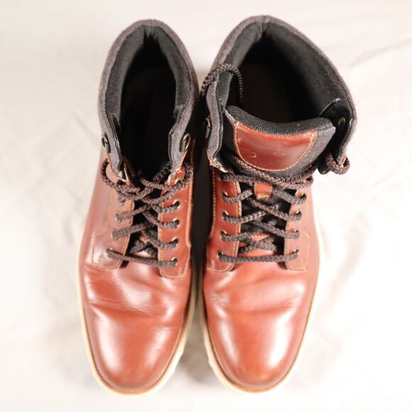 Johnston & Murphy Shoes Boots Mens Size 10 M Brown Leather White Soles 59-42019 main image 4